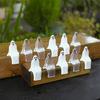 20pcs Cute Joy Garden Ghost Ornament Sitting Pose Ghost Statue Decorations  Halloween Party