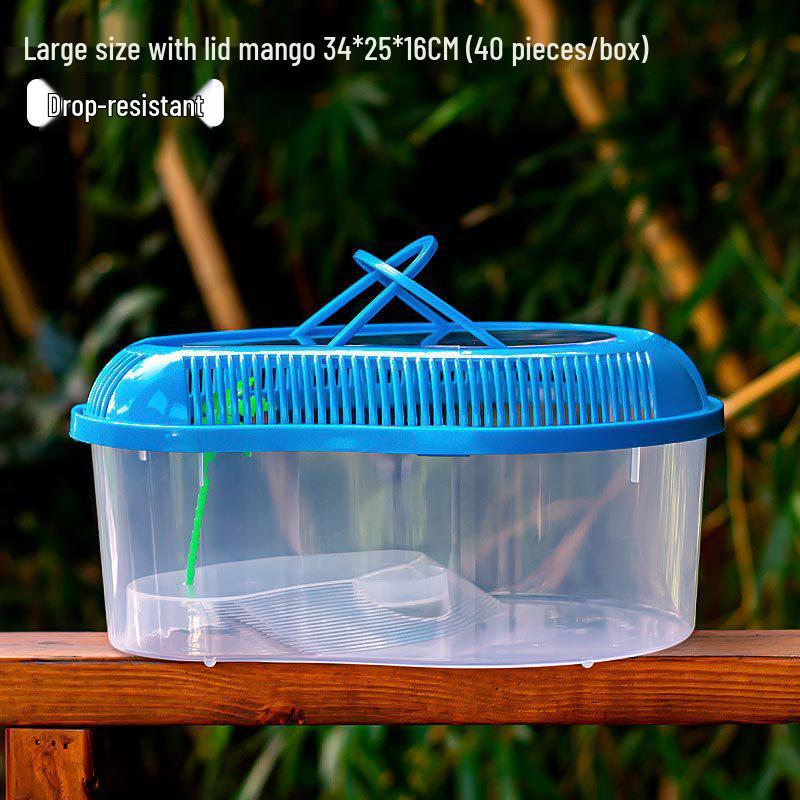 Transparent Multi-Size Handheld Pet Breeding Box and Tank for Turtles, Goldfish, and Hamsters
