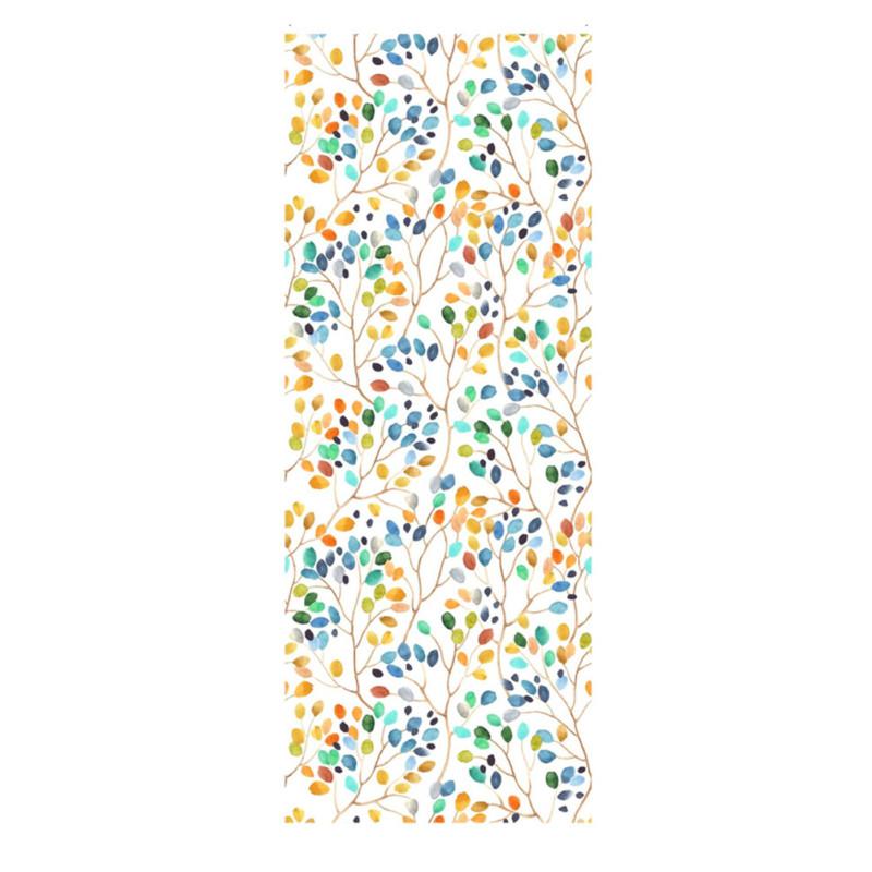 

Наклейка на окно, Затемняющая оконная пленка, Красочный дизайн листьев, Метод электростатического клея, Современный 45x116cm