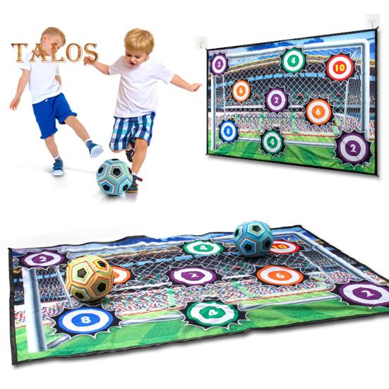 Gry Piłkarskie dla Dzieci Zestaw do Gry Piłkarskiej dla Chłopców Mata do Piłki Nożnej Do Hal z Obszarami Celowymi Ćwicz Strzelanie Popraw Umiejętności Prezenty Piłkarskie dla Dzieci