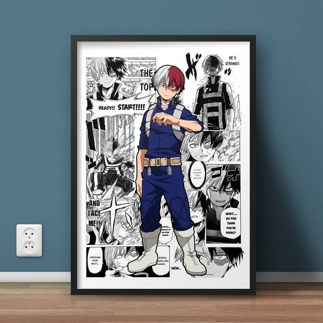 Japanese Anime, My Hero Academy Poster, Cartoon Poster, Canvas Painting