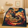 3D  Charizard Pokemon Cartoon Christmas Gift Flannel Blanket,Ultra Soft Plush Throw for Home Bedroom Bed Sofa Cover Kids