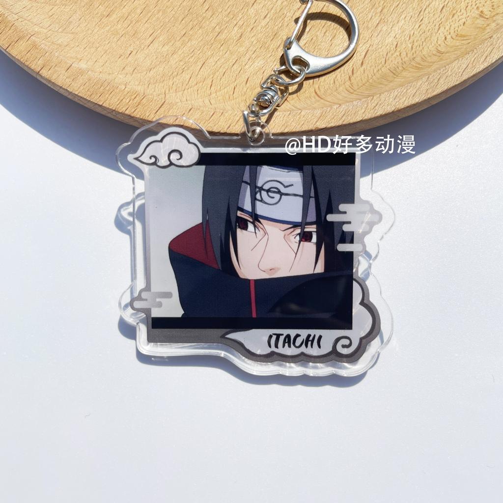 Anime Naruto Acrylic Keychain Accessaries Uzumaki Naruto Cartoon Keyring
