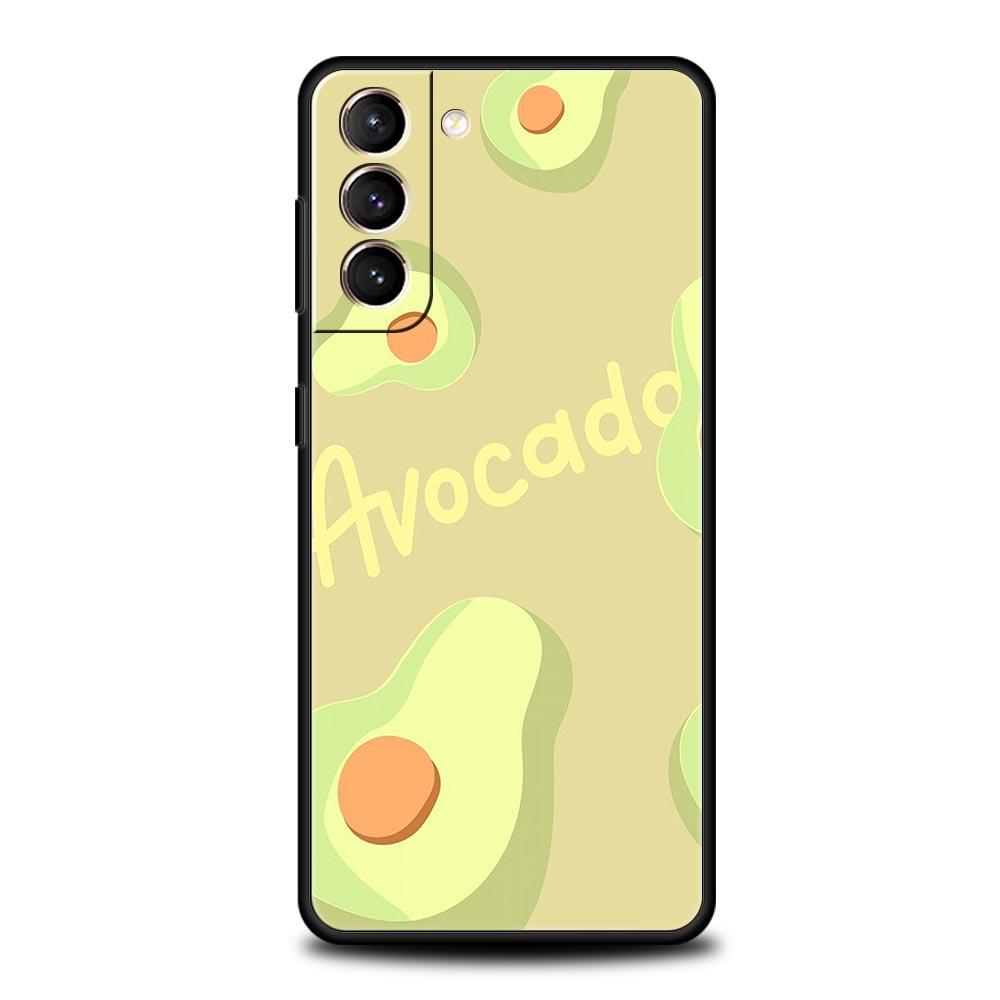 Cute Avocado Phone Case Cover for Samsung Galaxy S26 S25 S24 S23 S22 S20 S21 FE Ultra S25 Edge Plus 5G Soft TPU Shell Fundas Bag