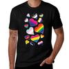 Lgbt Pride Flag Hearts Tshirt Casual Loose Fit Short Sleeve Tshirt