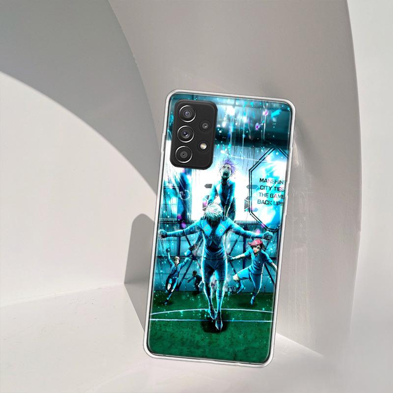 Blue Lock Anime Phone Case for Samsung A54 A57 A37 A17 A14 A15 A12 A24 A34 A55 A35 A25 A52S A07 A05S A04S A22 A32 A72 Galaxy Not