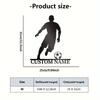 Metal Wall Art Soccer Player Silhouette Personalized Football Decor Indoor Outdoor Sign