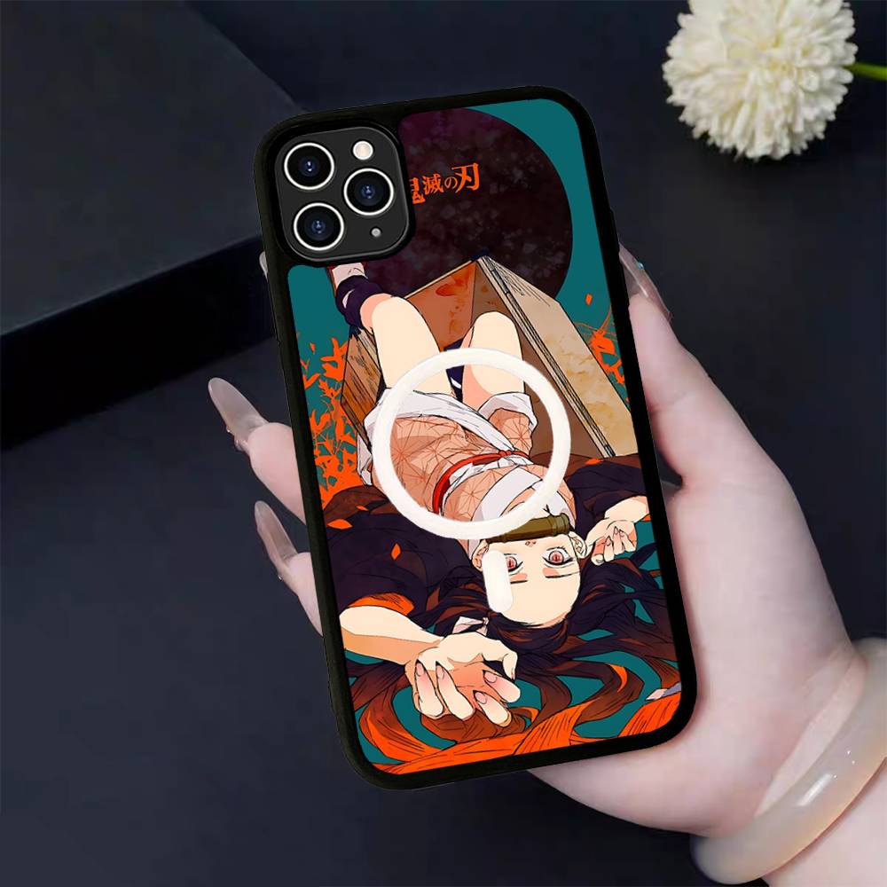 Demon Slayer Kamado Nezuko For Magesafe Magnetic Wireless Phone Case For IPhone 17 Pro Max Air 13 12 Mini 16 15 14 11