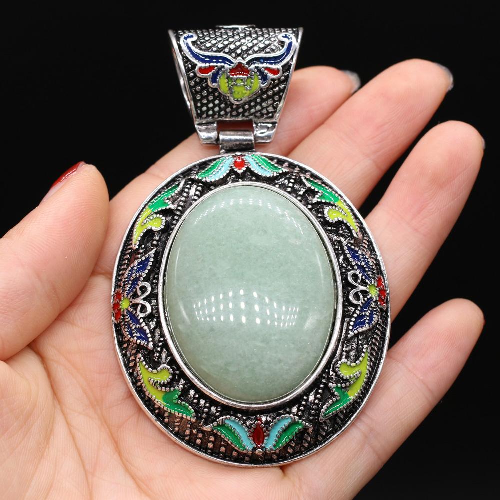 Μενταγιόν από φυσική πέτρα Αχάτες/αμέθυστος/ροζ χαλαζία Κρεμαστό με δαντέλα για κοσμήματα κατασκευής DIY Αξεσουάρ βραχιόλι κολιέ