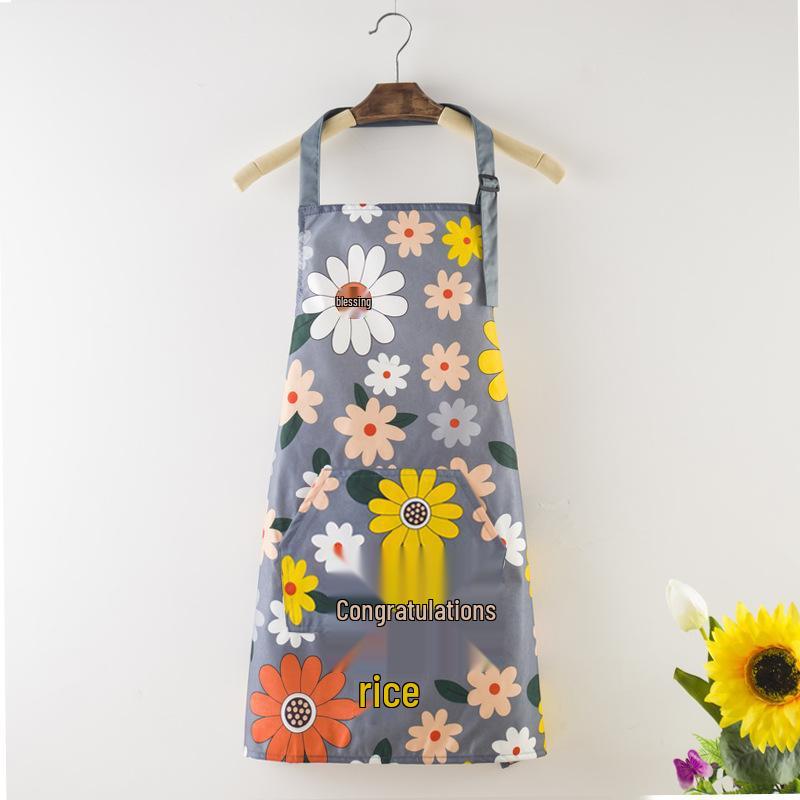 

2025 Женский модный водонепроницаемый и маслостойкий фартук для кухни и домашнего использования