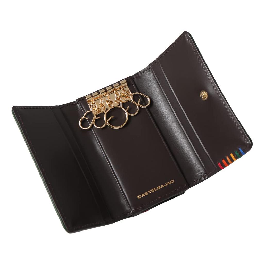 Key Case Genuine Leather 027602 Chest Case Coin Purse Cowhide Leather Green [Castelbajac] [Coin Men's Stitch] [05]