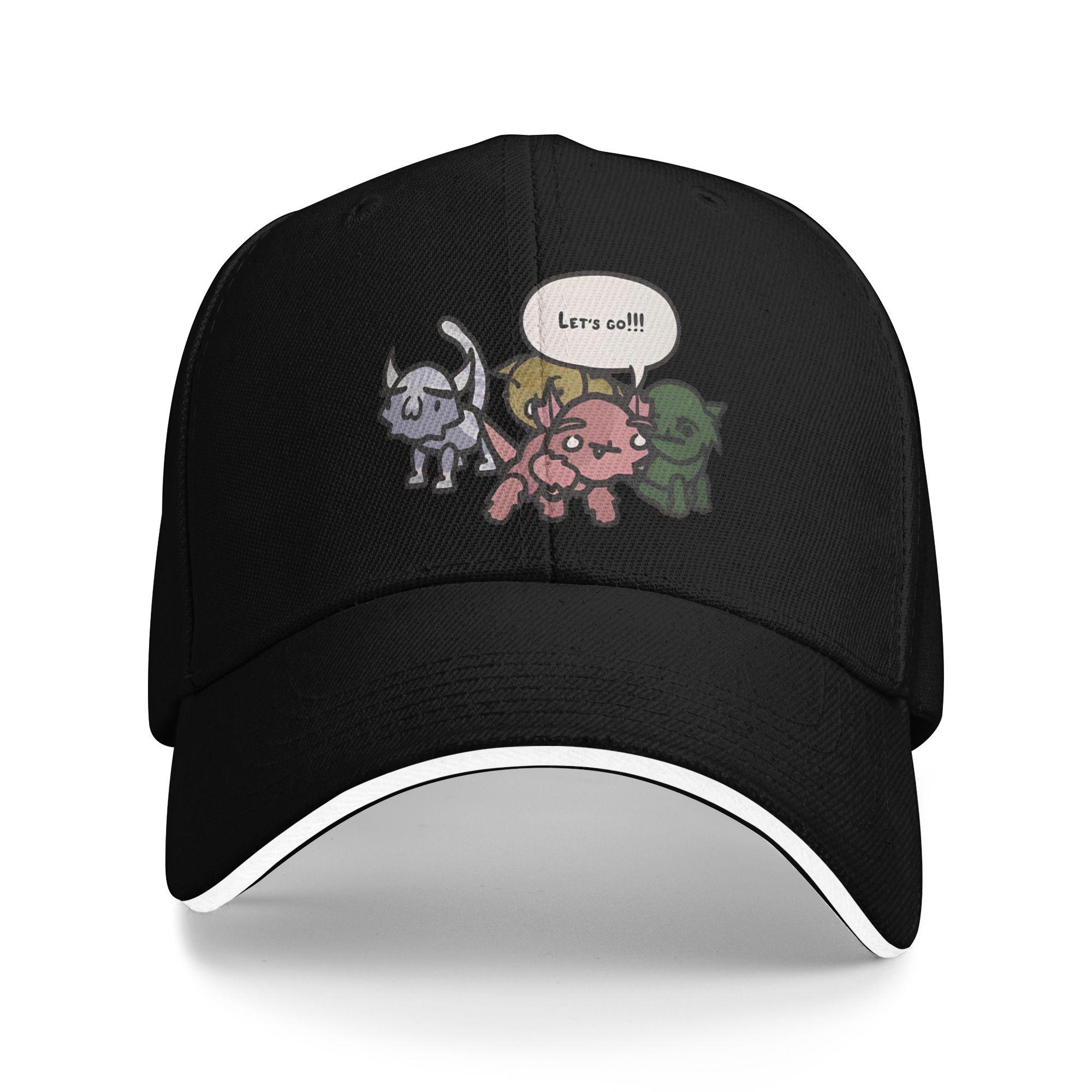 

Mewgenics Let s Go Baseball Cap Fashion Sandwich Hat Unisex Breathable Caps Hat Outdoor One Size чёрный