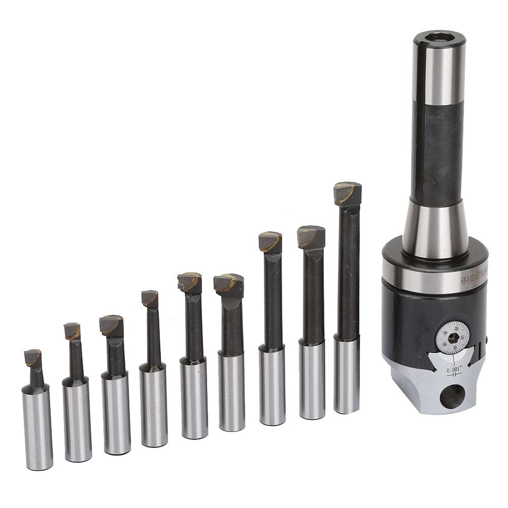 13 szt. stal węglowa angielski R8 wytaczadło CNC tokarka proces F1 0,001"" 71620UNF zestaw
