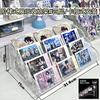 Badge Display Stand Acrylic, Tiered Transparent Collector Shelf for Pins & Anime Merchandise, Desktop Organizer Box