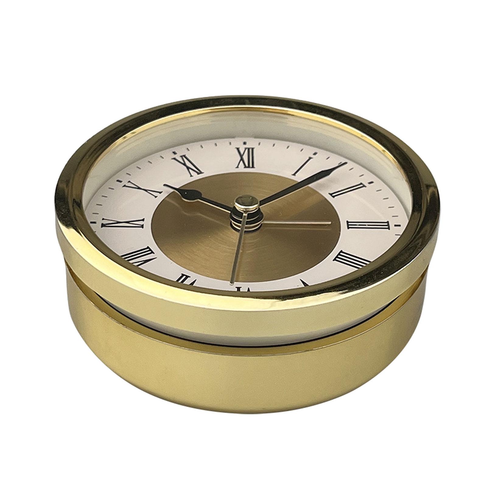 

Многофункциональная вставка для часов 3,5 дюйма, замена, с римскими цифрами, кварцевая головка будильника для поделок золотой