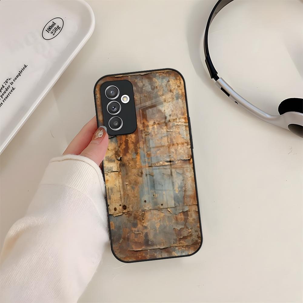 Phone Case Glass For Samsung S24 S26 S23 S20 S25 S21 S22 Ultra Fe Plus A05 A06 A16 A26 A36 A56 Coque Vintage Industrial Style Ru