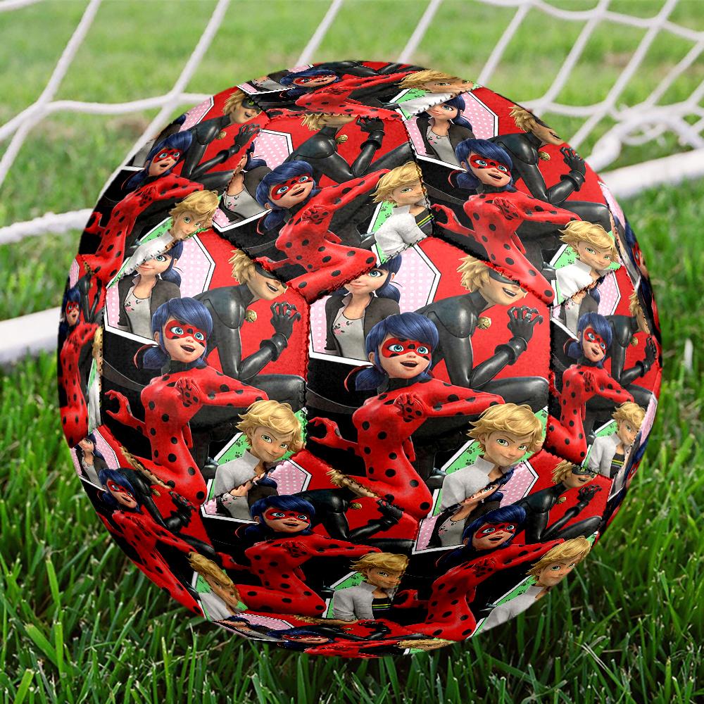 Miraculous Theme Size 5 Soccer Ball, Suitable for Both Indoor and Outdoor Matches, a Gift Suitable for Everyone.