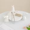 Solid Color Rabbit Ceramic Tray, Cake Rack, Dessert Tray, Fruit Tray, Sushi Board, Wedding Dessert Display Tool, Home Decoration