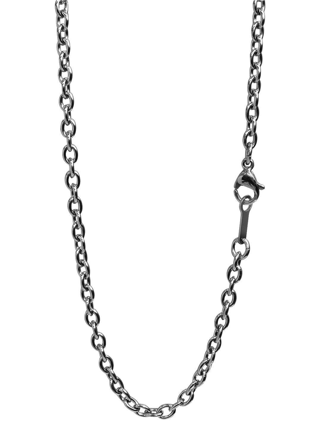 

Gin no Azuki Chain Length Width Made in Japan Titanium Necklace Chain Necklace Chain Simple Stylish Chain Only [Shinjuku Kura] 40-60cm (50cm) 3.0mm