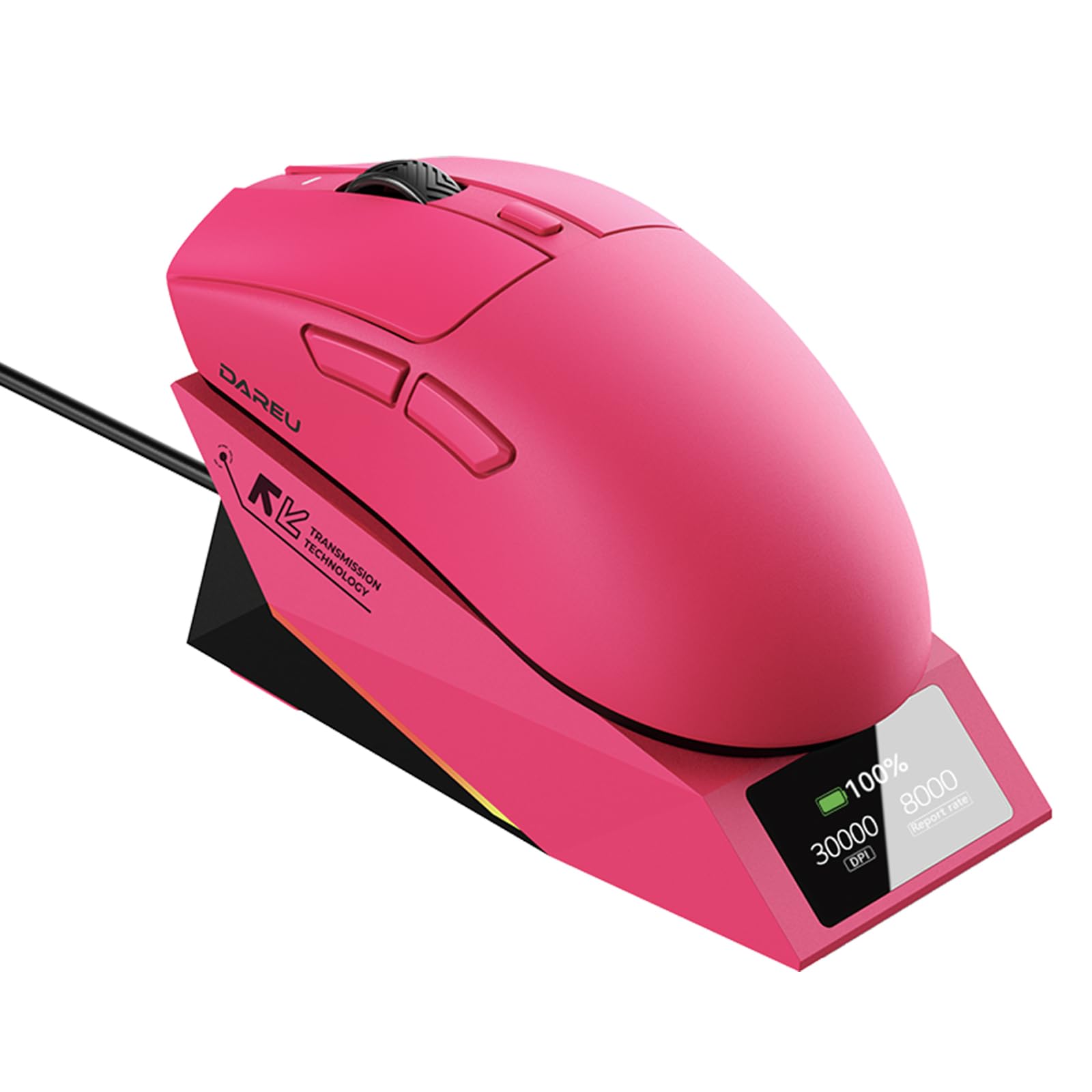 

DAREU AE6PRO Wireless 8K Gaming Mouse with Lightweight at Advanced PAW3950 Symmetrical Ergonomic Includes Charging Quasi-Molecular Coating, 59g,