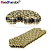 Acessórios para Motor de Motocicleta Corrente de Transmissão Passo 520 Corrente Dourada de Alta Resistência Para KAWASAKI Ninja ZX6R ZX600R ZX600P ZX636D ZX636C