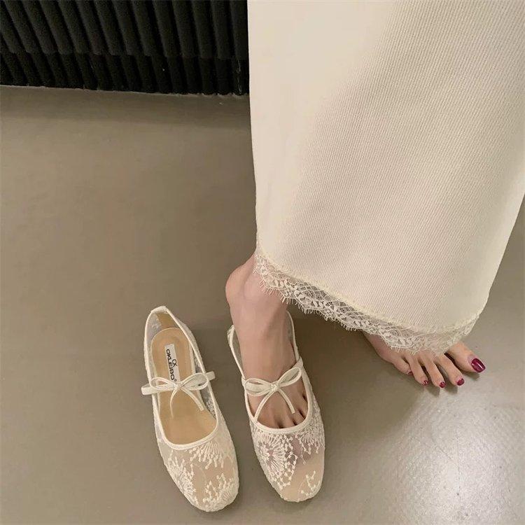 Soft Soled Breathable Shoe Lace Up Lightweight Ladies Flat 2025 Women's Flats Sexy Hollow Out Shoes Zapatos Comfortable Footwear