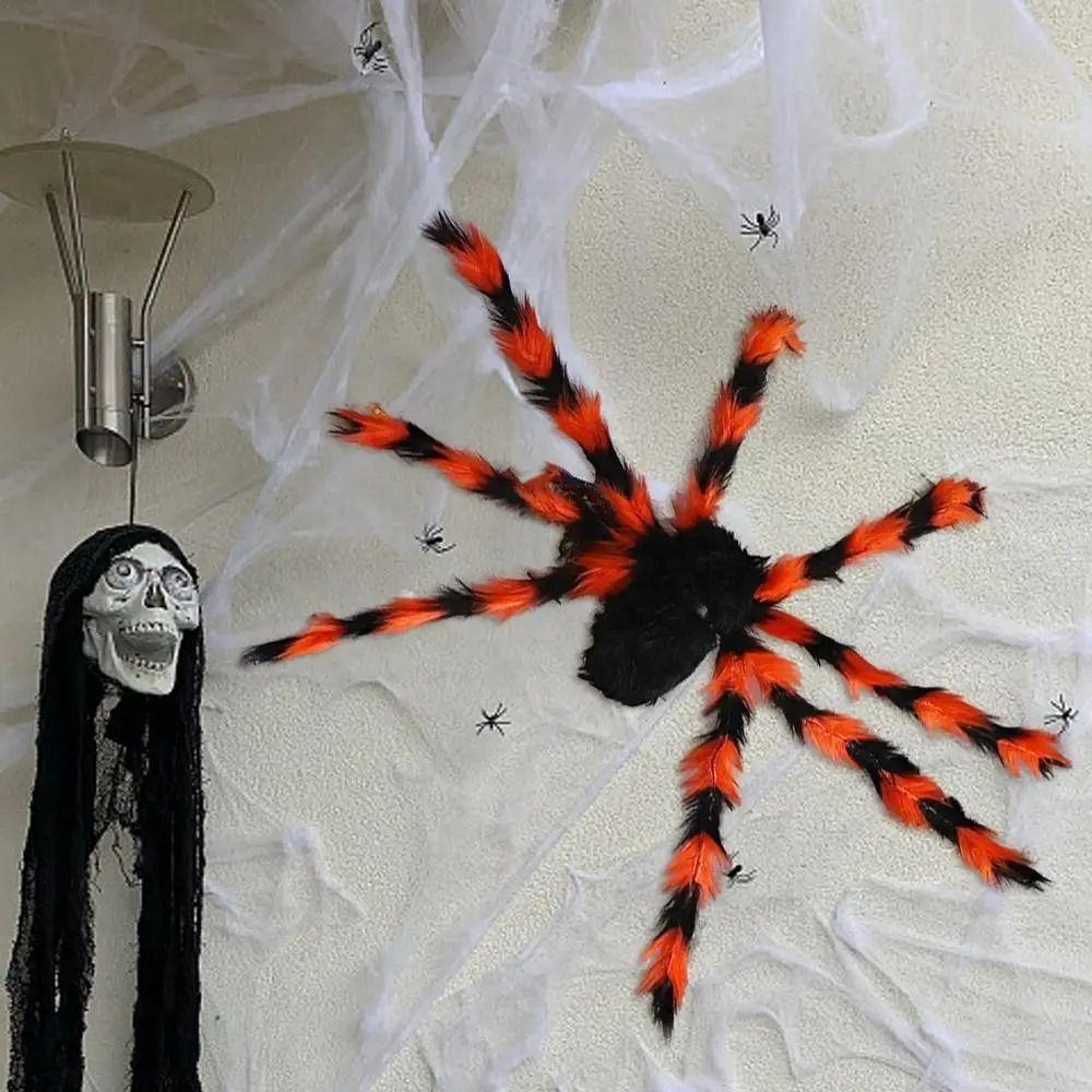 Realistic Halloween Plush Spider Creative Halloween Decoration Gift Giant Fake Spider  Plush Toy