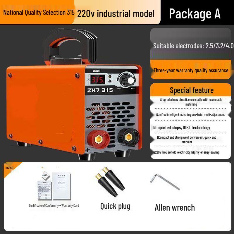Gasless Multi-Function MIG/TIG Welder 220V - Three-in-One Home & Industrial Model
