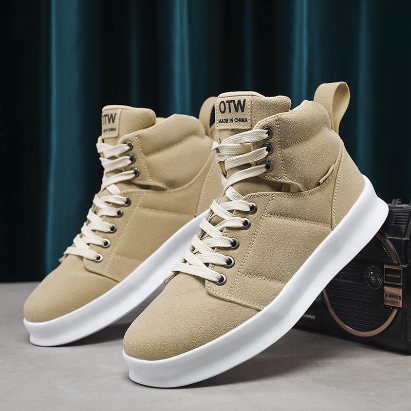 Fashion High-Top Skateboard Sneakers Men Classic Green Comfortable Platform Shoes Men Designer Casual Original Men's Shoes 2026