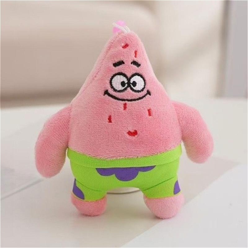 SpongeBob And Patrick Star Plush Keychain Cute Backpack Pendant For Students Couple Gift 18cm