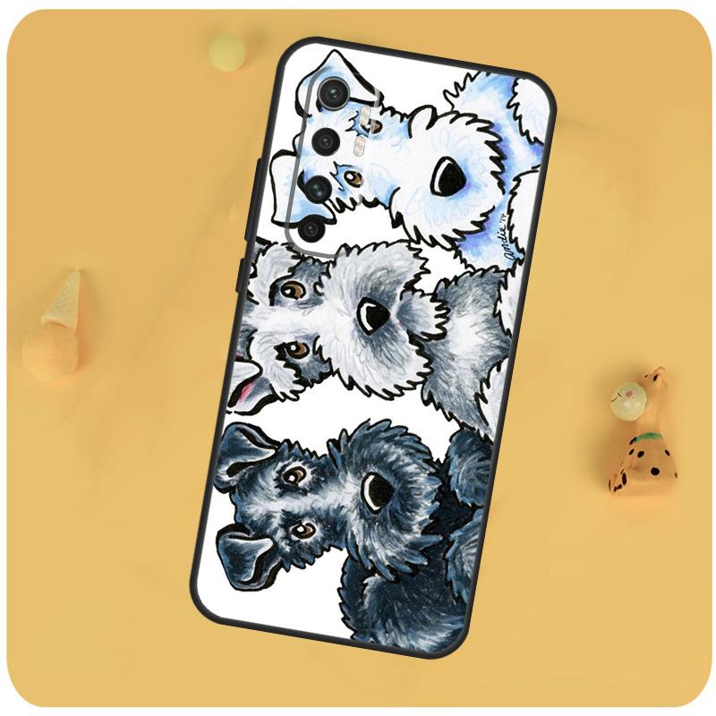 Cartoon Schnauzer Dog Cover For Xiaomi 14T Pro 13 14 15 Ultra 11T 12T 13T POCO X7 Pro X3 X5 F5 F6 M6 X6 Pro Case