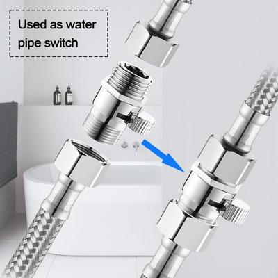 Brass Shower Flow Control Valve Female Male Quick-opening Shower Head Shut Off Valve G1/2 Water Flow Control Valves