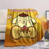 1PC Pompompurin Print Flannel Blanket, High quality All Seasons, Home Decor, Warmth and Comfort, Perfect for Christmas Gifts