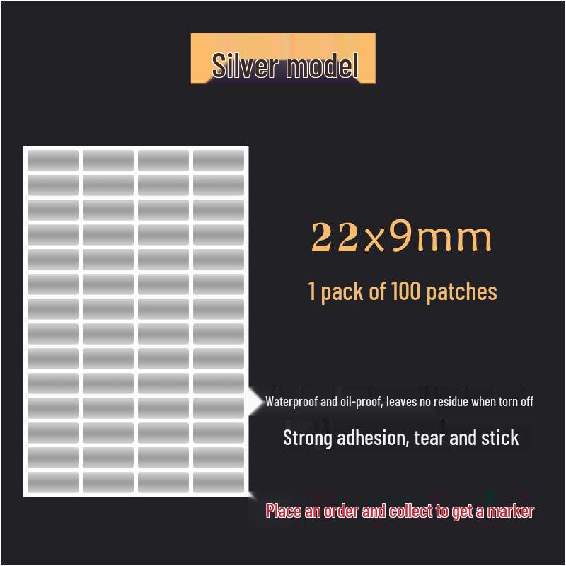 Водонепроницаемые наклейки с серебряной этикеткой для маркировки кухонного хранения и приправ