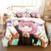 New SPY×FAMILY Bedding Set Anime Quilt Cover Single Double Queen King Size With Pillowcase Boys Girls Bedspread 3D Print Anime
