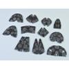 Natural Black Fossil Coral Matched Pair Fancy Cabachon Gemstone 11 Pair Lot C-2681