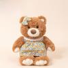 Morgan Bear Plush Toy With Denim Overalls For Kids Gift Gift Box