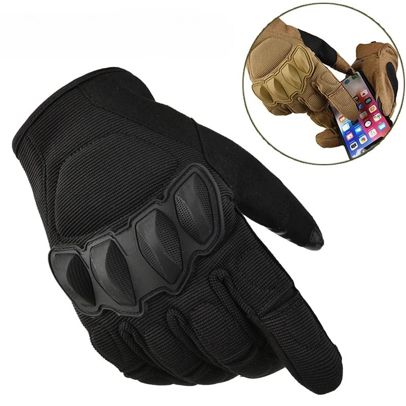 Dotyková obrazovka Full Finger Tactical Rukavice Motocross Hard Knuckle Full Finger Rukavice Pánské