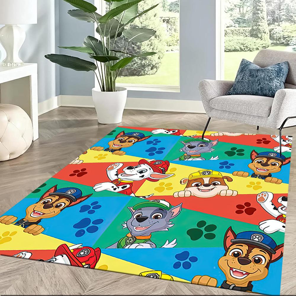 Paw Patrol Pups Adventure Square rugs are a great choice for living rooms, bedrooms, home décor, and as gifts.