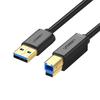 Ugreen US210 1m High-Speed USB 3.0 To USB-B Printer Cable – Black, 5Gbps Transfer Rate