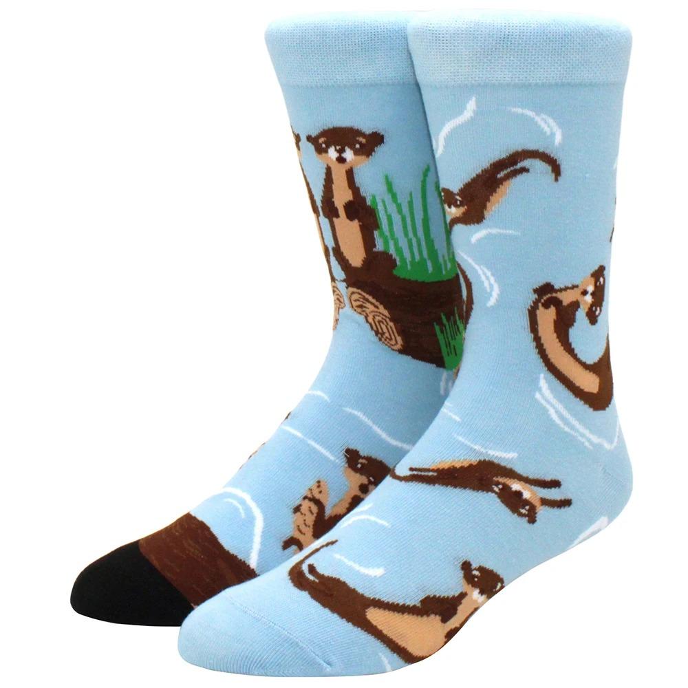 Herren Damen Socken Kreative AB Asymmetrische Baumwollsocken Mode Persönlichkeit Trend Cartoon Paar Lustige Socken Täglich Große Größe Socken