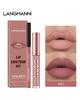 Langmanni Lipgloss Lipliner-Set 2 Sets nicht klebendes Cup-Matt-Lipgloss-Set