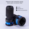 1/2" Square Drive to 1/4" Hexagonal Sockets Adapter Secure Grip Four Flutes Design AntiCorrosion For Professional DIY Projects