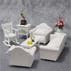 Dollhouses Living Room Furniture Couch Set for 1/12 Scale Realistic Home Decoration Crafting Project Accessories