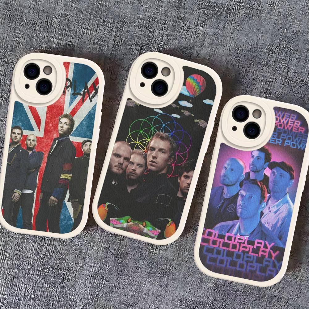Pop Rock Band C-Coldplay Phone Cover For IPhone 16 15 14 13 12 11 Pro Max Plus Leather Soft Case