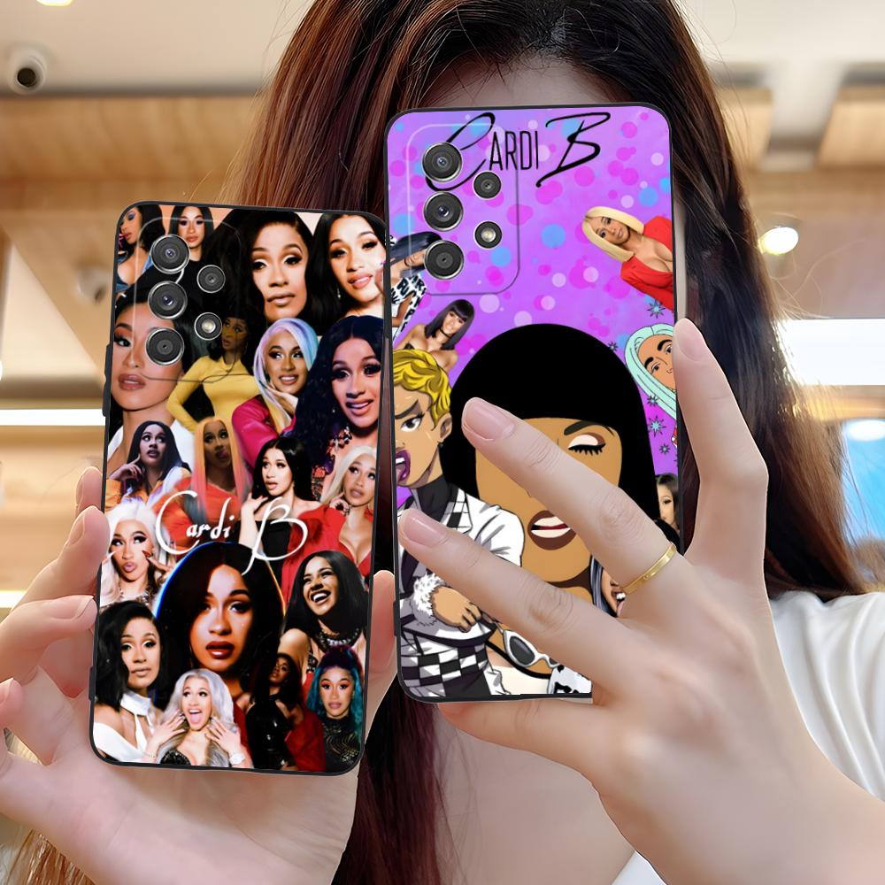 Cardi B Matte TPU Mobile Phone Case for Samsung Galaxy M55 54 42 35 34 33 32 23 22 15 14 13 12 F55 5G Colorful Cover