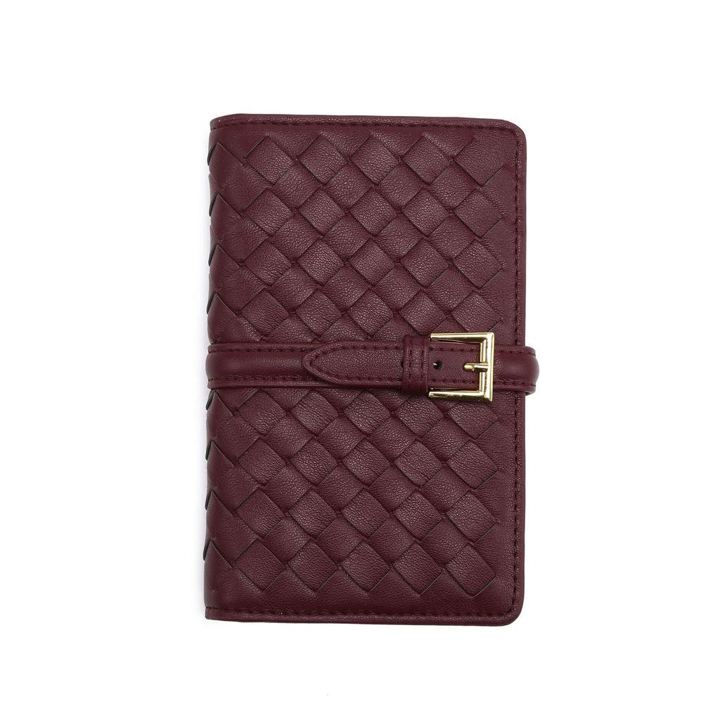 Sacoche longue pour passeport populaire transfrontalier mode portefeuille tissé grande capacité portefeuille pour argent sac à cartes mode unisexe sac de rangement