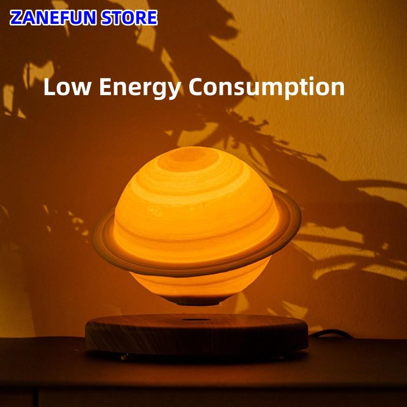 Floating 3D Saturn Levitating 14cm Saturn Light Magnetic Levitation 6in LED Light Desk Lamp Creative Gift Office Home Decor