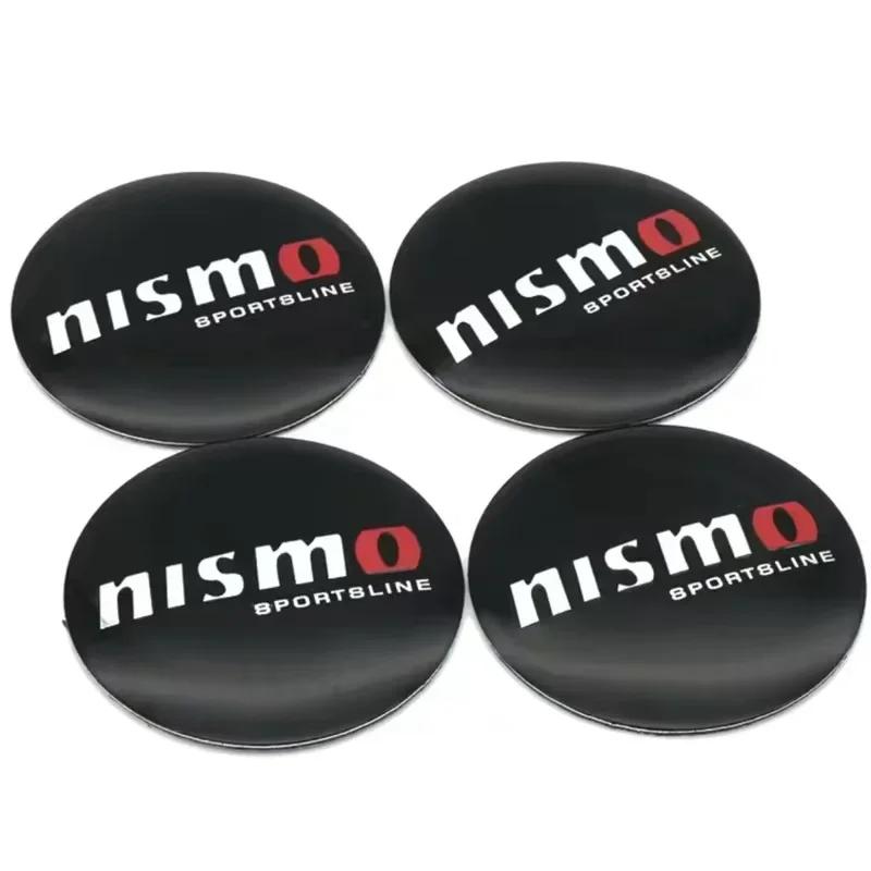 Nissan 4 Stück 56MM Auto Radnaben-Mittelkappen Aufkleber Für Nissan Nismo TiidaT Teana GTR 350Z 370Z 240SX Juke Note Versa