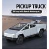 1/32 Tesla Cybertruck Toys Off Road Vehicle Die Cast Model Car Sound & Light Beach Motorcycle Hobby Collectible Birthday Gift for Boy